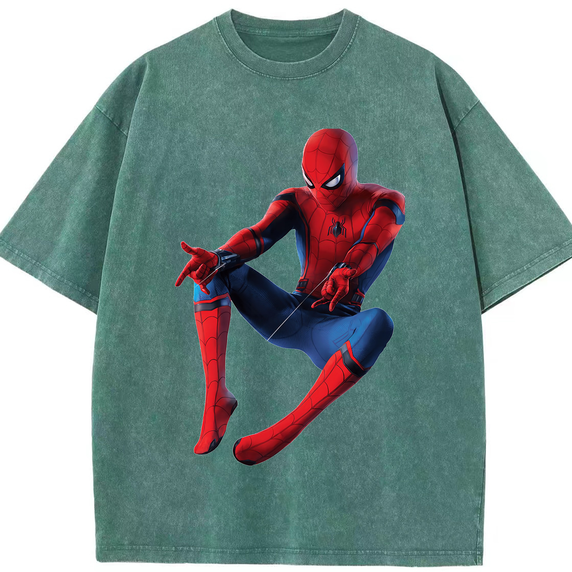 （画像用） Spider Man スパイダーマン 綿100% ヴィンテージ風 半袖Tシャツ（フロントプリント）
